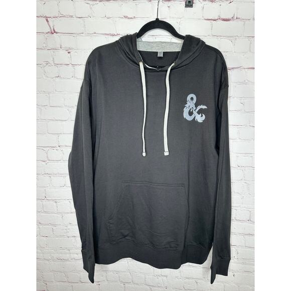 Dungeons and Dragons Black Grey Long Sleeve Hoodie Mens XL - Picture 1 of 6